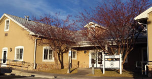 Photograph of the State Treasurer's Office building in Santa Fe, New Mexico.